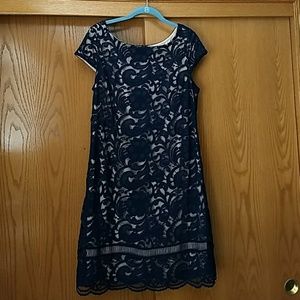 Vince Camuto Size 14 Navy Cocktail Dress